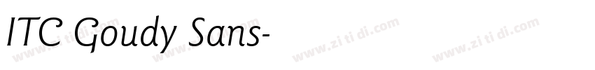 ITC Goudy Sans字体转换